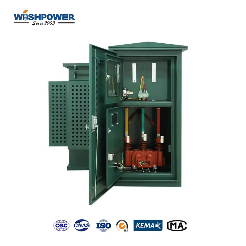 3-phase Pad-mounted Transformer Oil-immersed Ground-level Power Distribution Unit for Residential and Commercial Use WISHPOWER