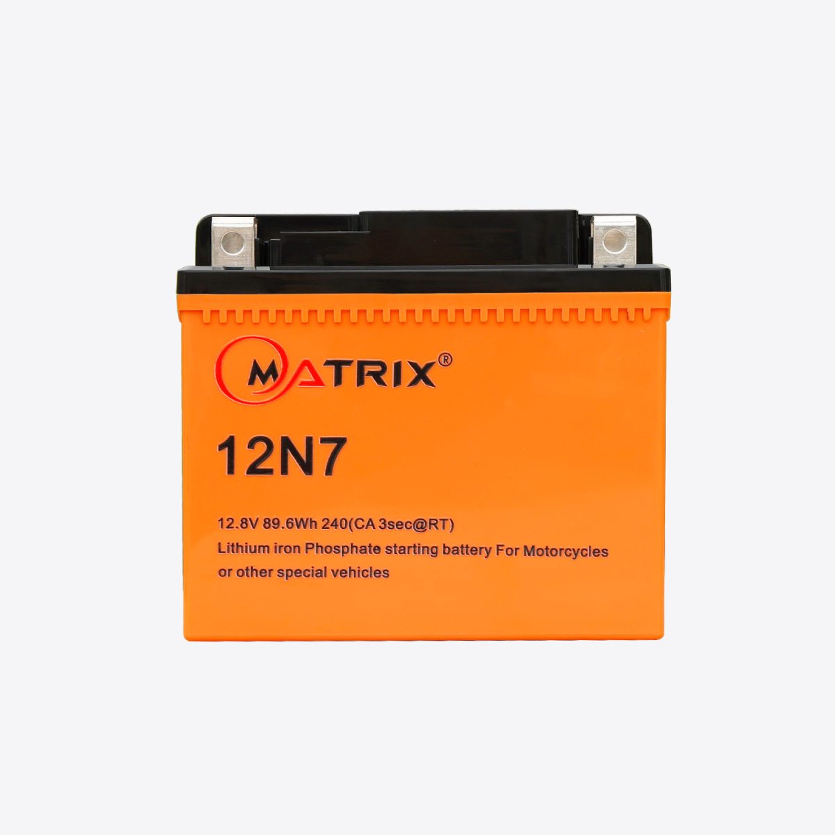 Matrix Lithium 12.8V 7AH LiFePO4 Starting Battery for Motorbikes with High Cranking Power and Fast Charging