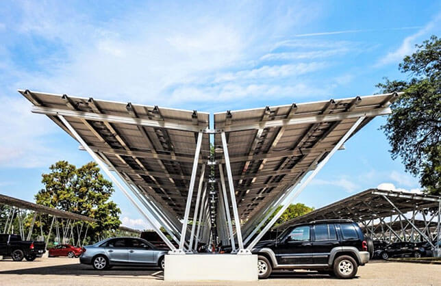 Hercules Solar Carport Kits Pre-Assembled Multi-Use PV Structure for Parking Areas with EV Charging Compatibility Symtech Solar