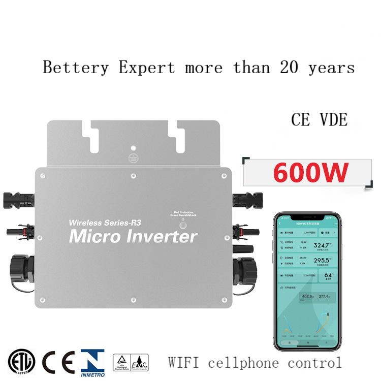 Micro Inverter 600W Solar Inverter with WiFi Single-Phase Output for PV Systems Apollo Energy