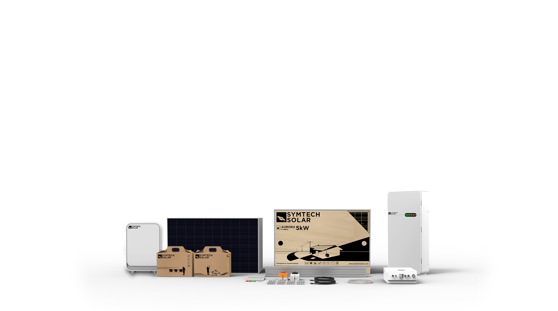 Aurora Hybrid Solar & Battery Kits LiFePO4 Battery +5000 Cycles 90% DOD Off-Grid On-Grid Energy Storage Systems