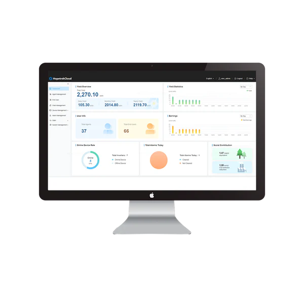 Hopetrek Link / Hopetrek Cloud Energy Storage Monitoring & Management Platform Real-Time Data & Remote Control for Solar & Battery Systems