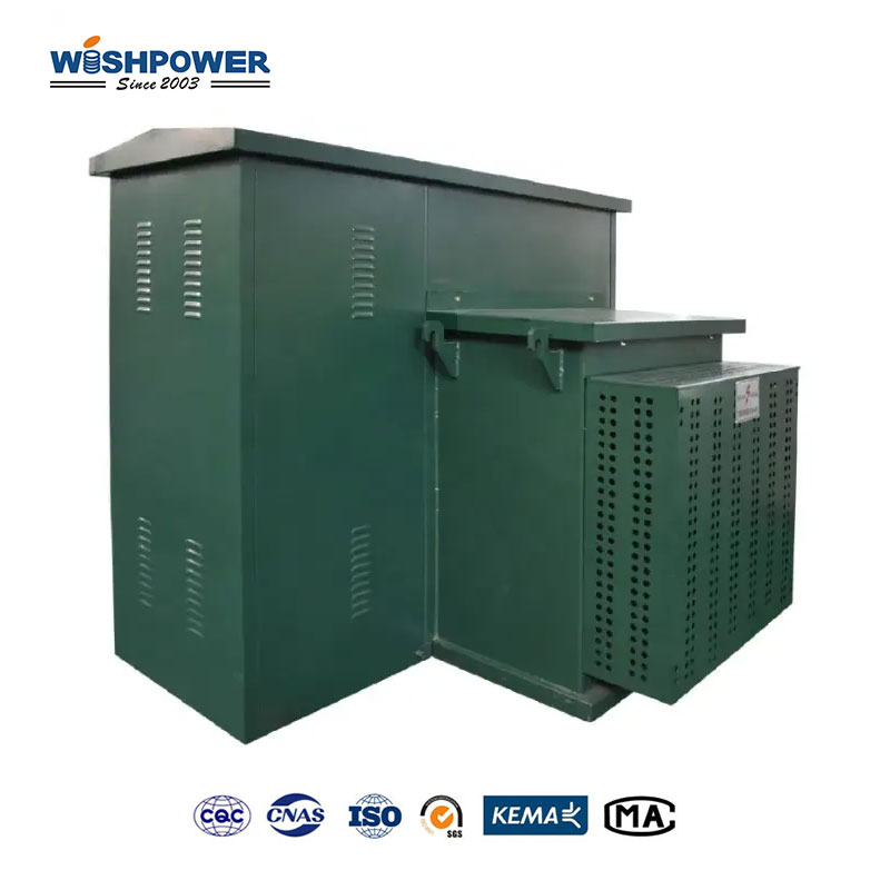 3-phase Pad-mounted Transformer Oil-immersed Ground-level Power Distribution Unit for Residential and Commercial Use WISHPOWER