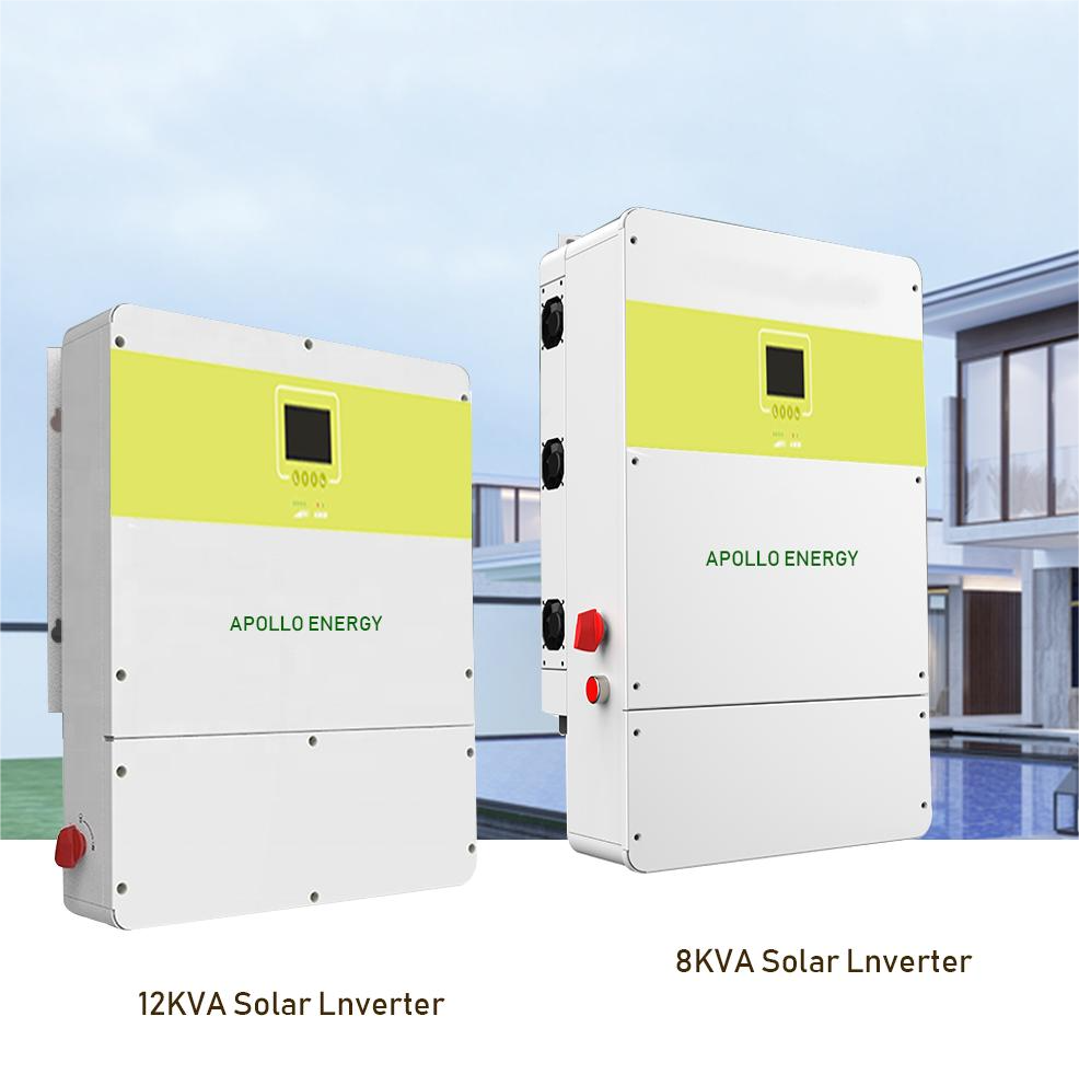 Inverter 120V 240V 12Kw US Version 3 Phases Split Phase Pure Sine Wave Off Grid Solar Hybrid Power Inverter MPPT Controller for Home and Office Energy Storage Systems