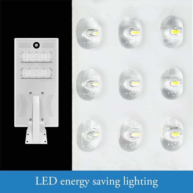 40W Solar Street Lights Integrated All-in-One IP65 Waterproof 12.8V 24AH LiFePO4 Battery with PIR Motion Sensor for Outdoor Road Lighting ALI