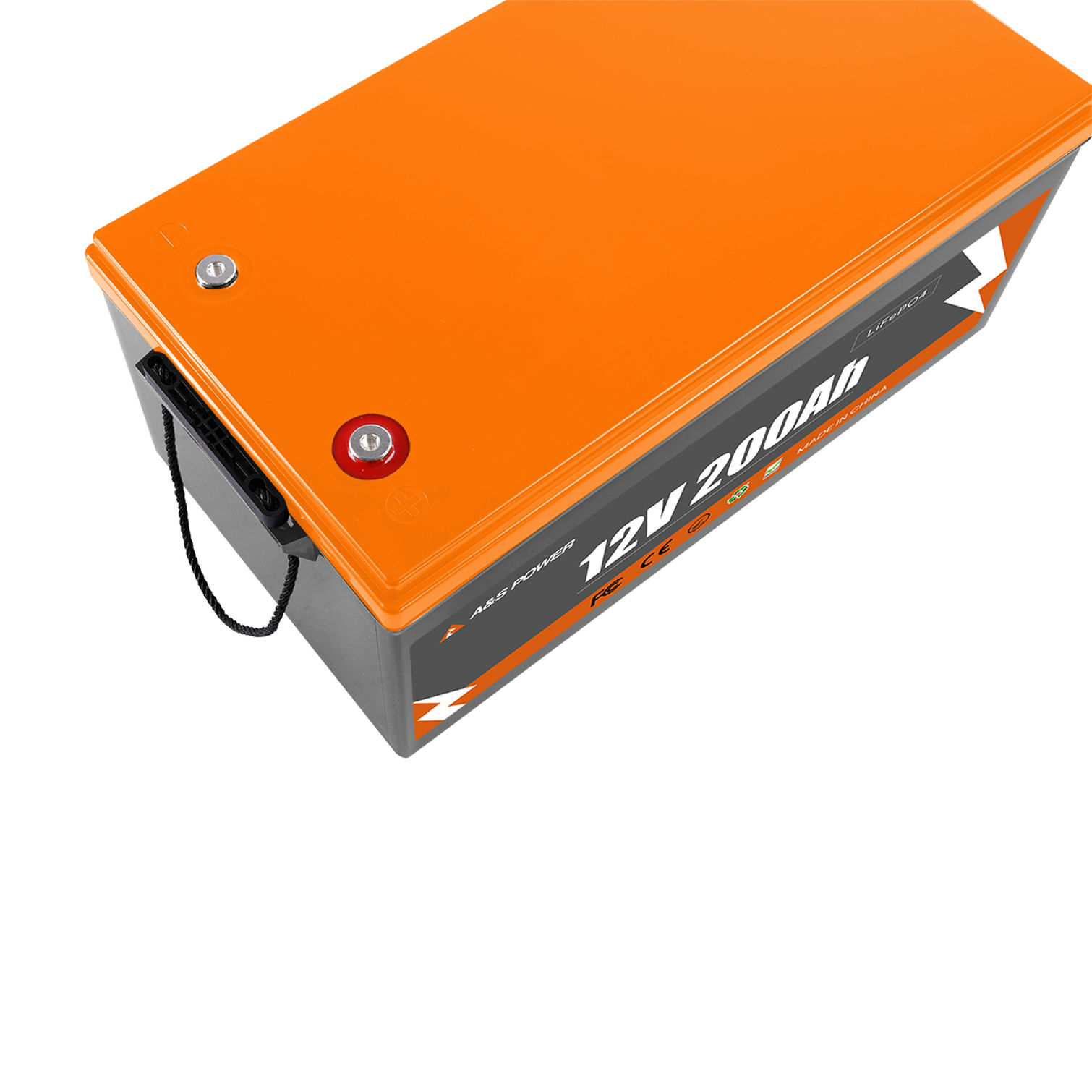 A&S 12.8V 200Ah LiFePO4 Battery High-Capacity Long-Life Smart BMS for Energy Storage and Solar Power Systems