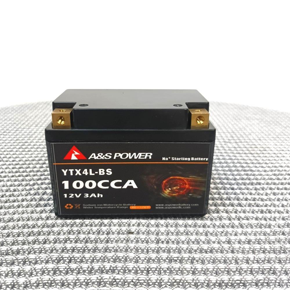12.8V 3Ah NA+ Motorcycle Starting Battery Smart BMS High-Capacity Long-Life Battery for Motorcycles A&S