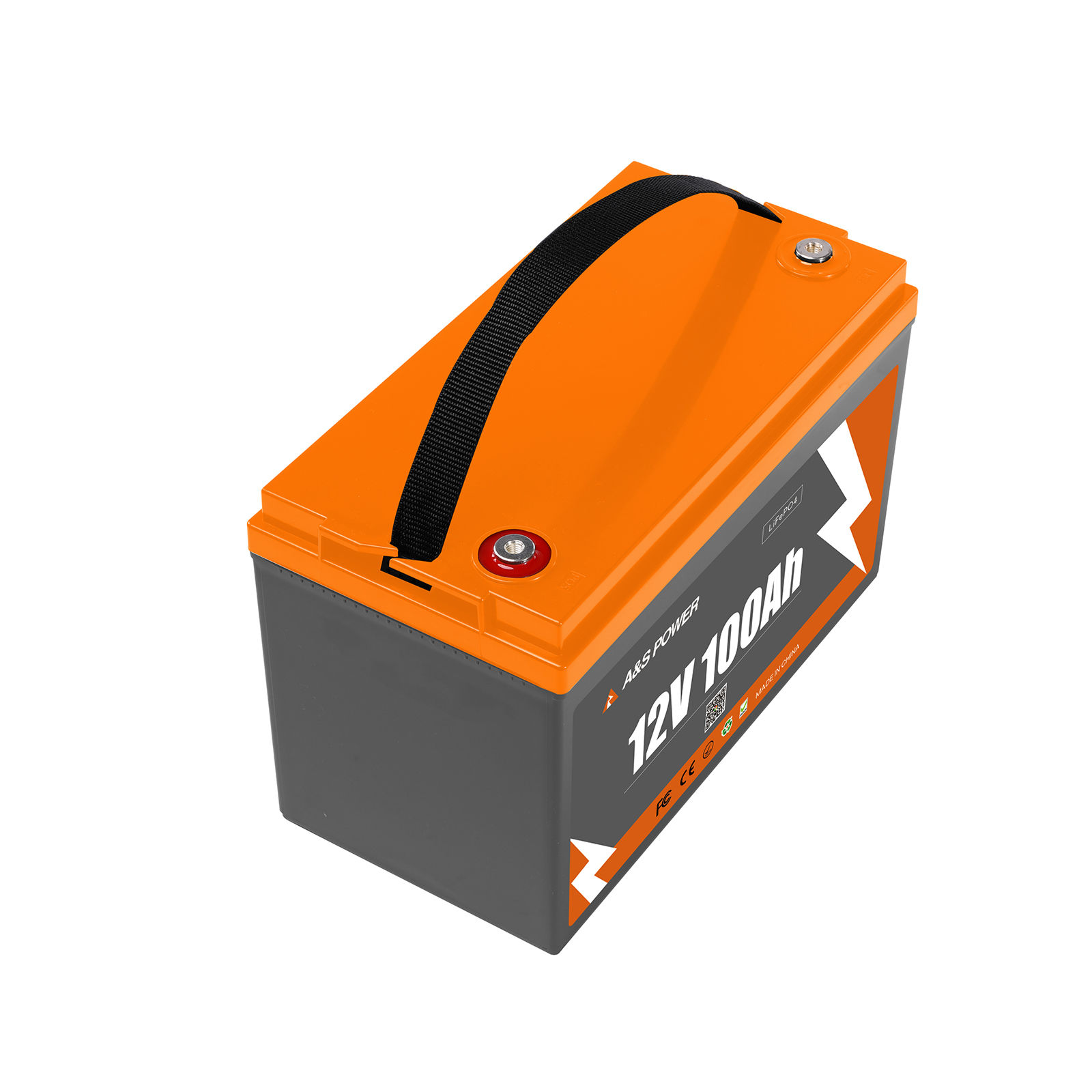 A&S 12.8V 100Ah LiFePO4 Battery Full Capacity Long Life Smart BMS for Energy Storage Systems