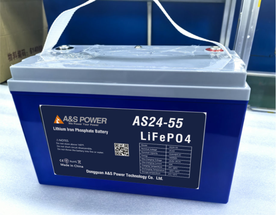 A&S 25.6V 55Ah LiFePO4 Battery with Intelligent BMS for Energy Storage Systems