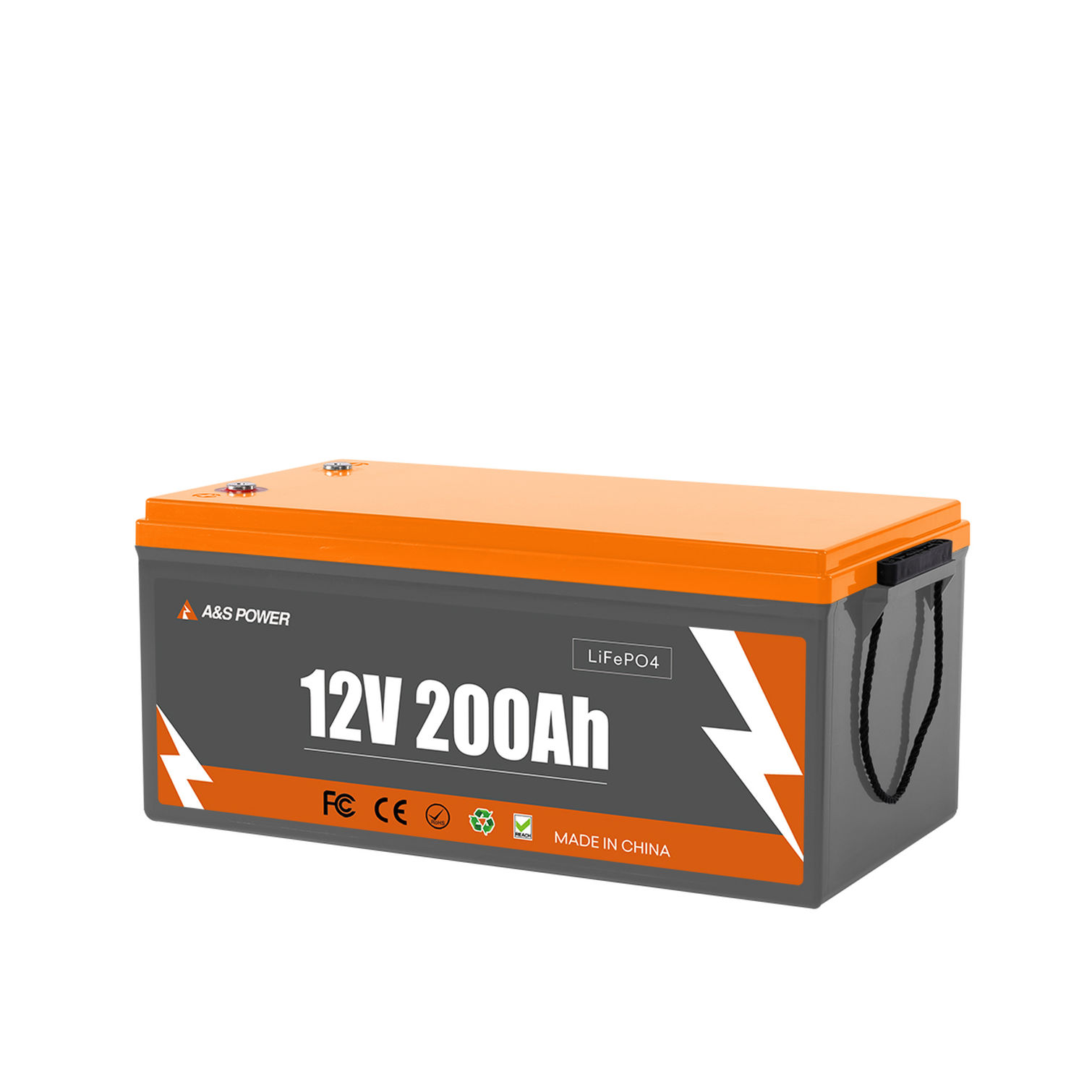 A&S 12.8V 200Ah LiFePO4 Battery High-Capacity Long-Life Smart BMS for Energy Storage and Solar Power Systems