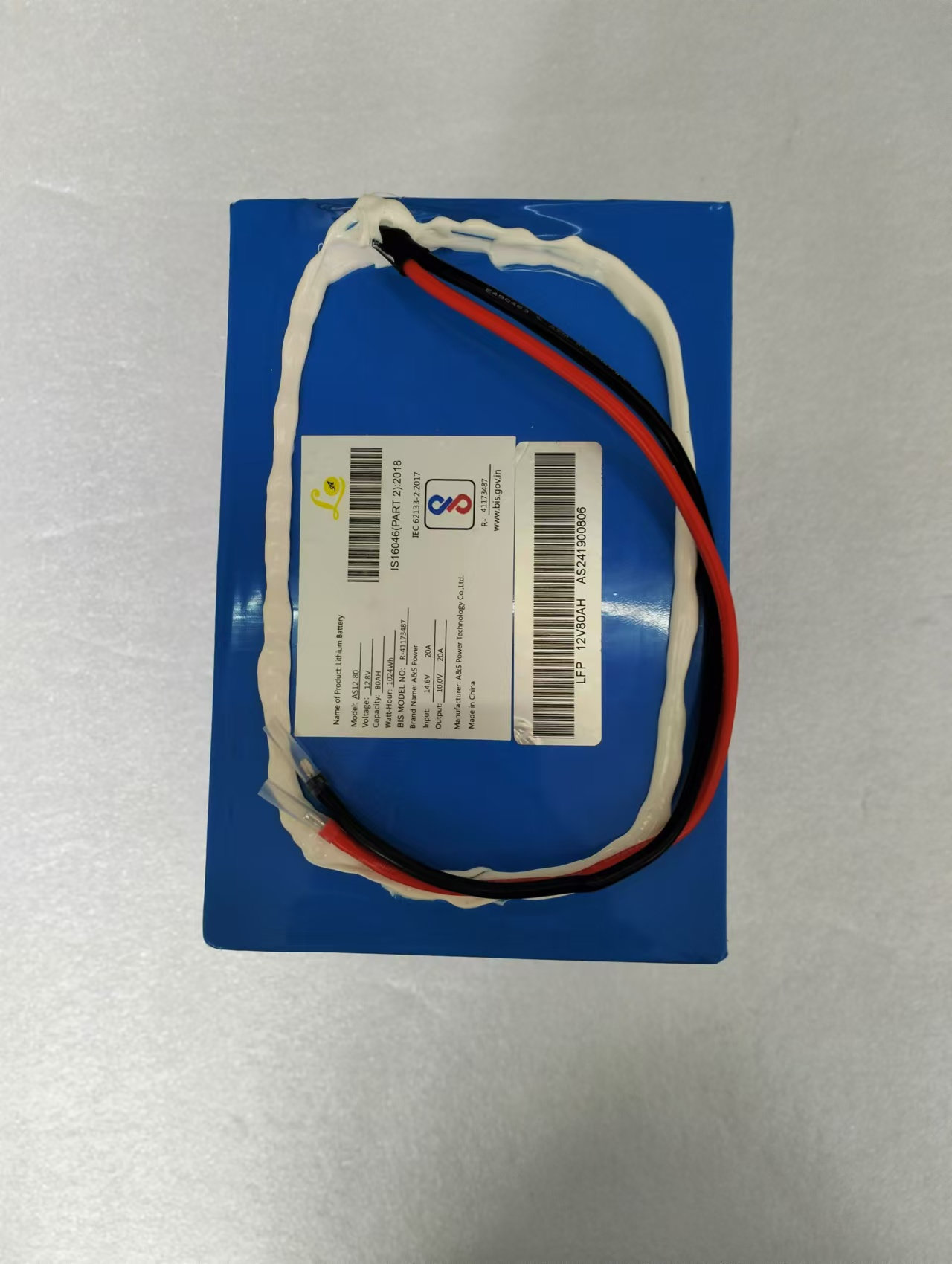 A&S 12.8V 80Ah LiFePO4 Batteries Smart BMS Long Life 4000 Cycles Full Capacity Bluetooth GPS Remote Monitoring Energy Storage Power Supply System