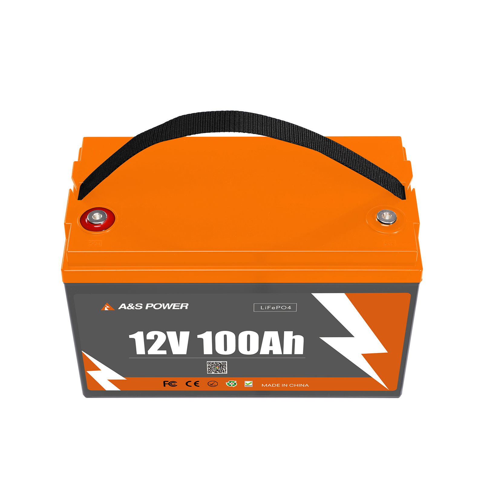 A&S 12.8V 100Ah LiFePO4 Battery Full Capacity Long Life Smart BMS for Energy Storage Systems