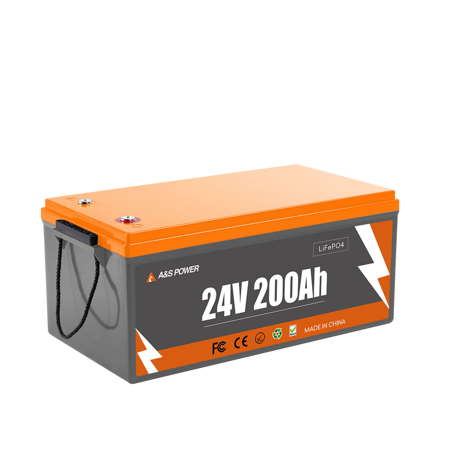 A&S 25.6V 200AH Smart Lithium Battery Pack with Active Current Balancing and Bluetooth for Energy Storage Systems