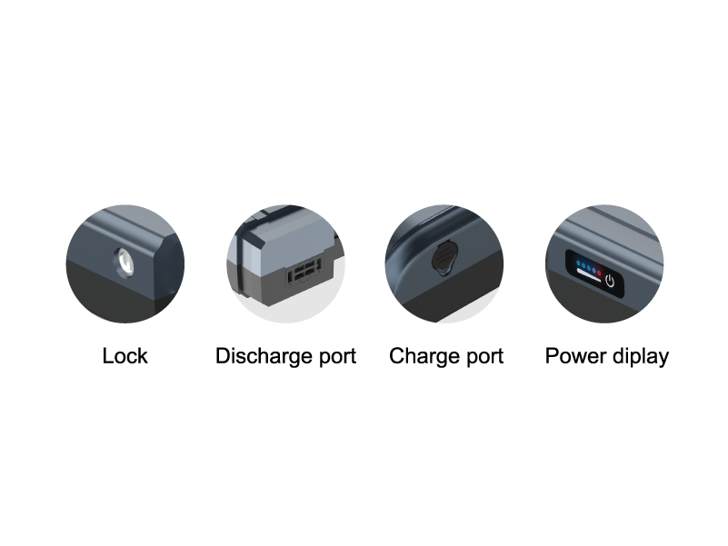 E BIKE BATTERY RANGE H45 48V 18650 Li-ion Battery Pack with Canbus BMS for Electric Bicycles