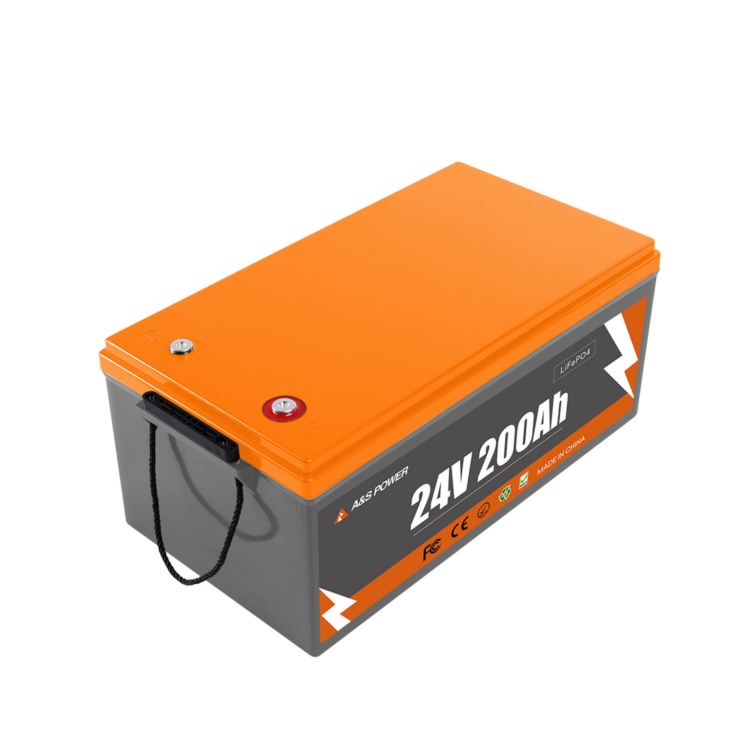 A&S 25.6V 200AH Smart Lithium Battery Pack with Active Current Balancing and Bluetooth for Energy Storage Systems