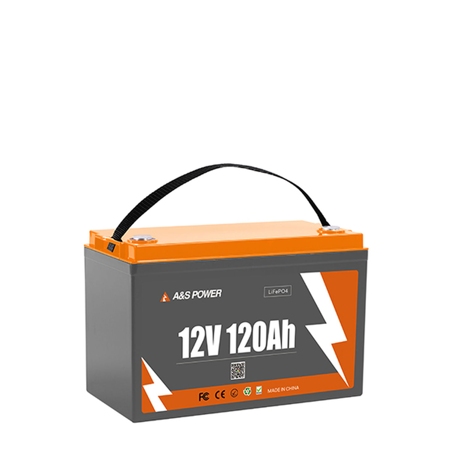 A&S 12.8V 120Ah LiFePO4 Battery Smart BMS Long Life 4000 Cycles Energy Storage System
