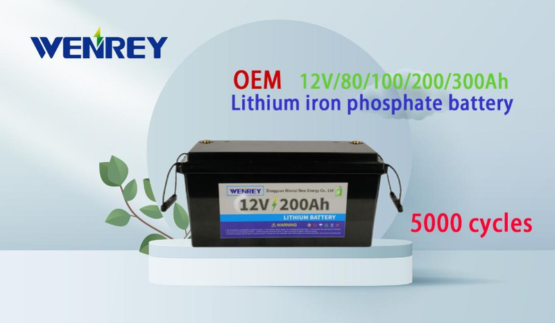 12V200Ah Lithium Iron Phosphate Battery Deep Cycle Solar Storage System for RV Marine and Renewable Energy Storage