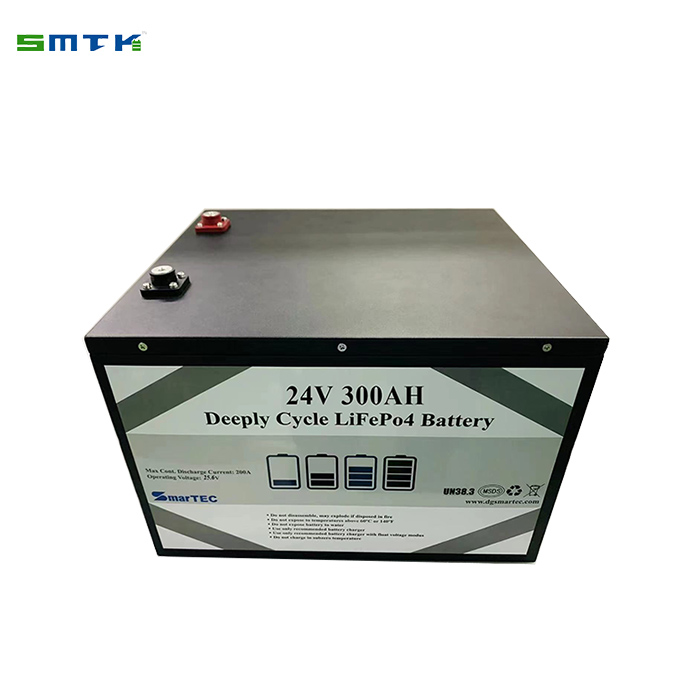 24V 300AH Solar Storage LiFePO4 Battery with BMS 4000 Cycles for Renewable Energy Systems SmarTEC