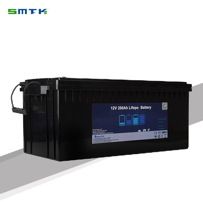 12V 200AH LiFePO4 Battery 4000 Cycles 80% DoD Golf Cart Renewable Energy Systems SmarTEC