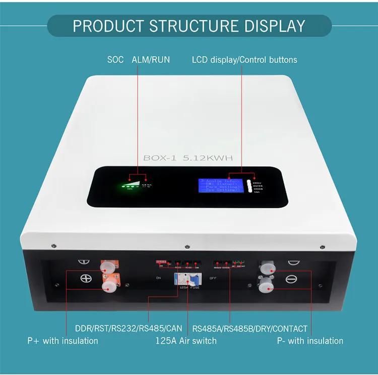Solar LiFePO4 Battery 48V100ah 48V200ah High-Capacity Energy Storage Powerwall for Residential and Commercial Use