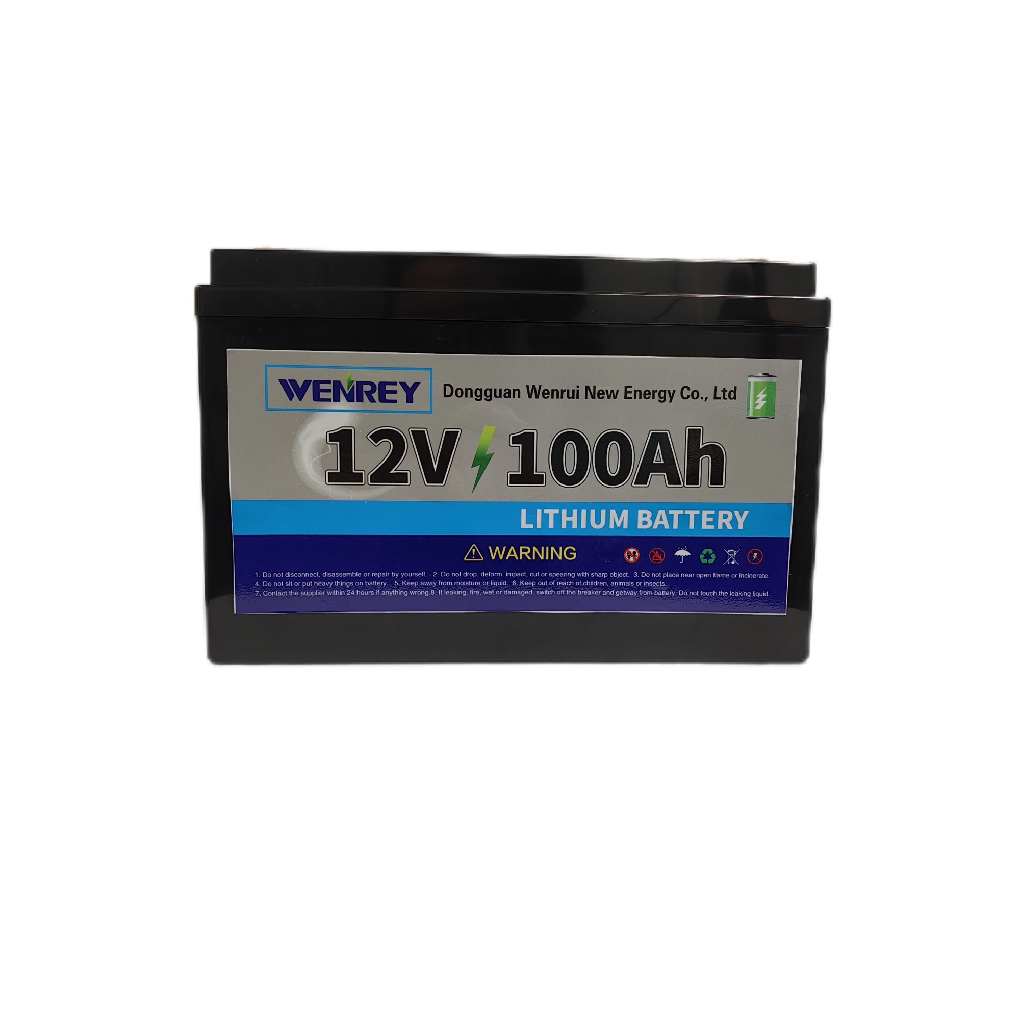 Green Solar Energy Source 12V 100Ah Golf Cart Battery for RVs WENREY