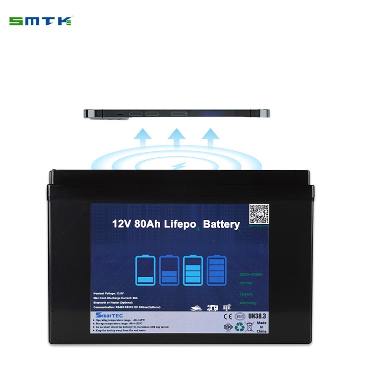 LiFePO4 Battery with Wireless Charging Function Safe Dock for Wide Compatibility in Energy Storage Applications