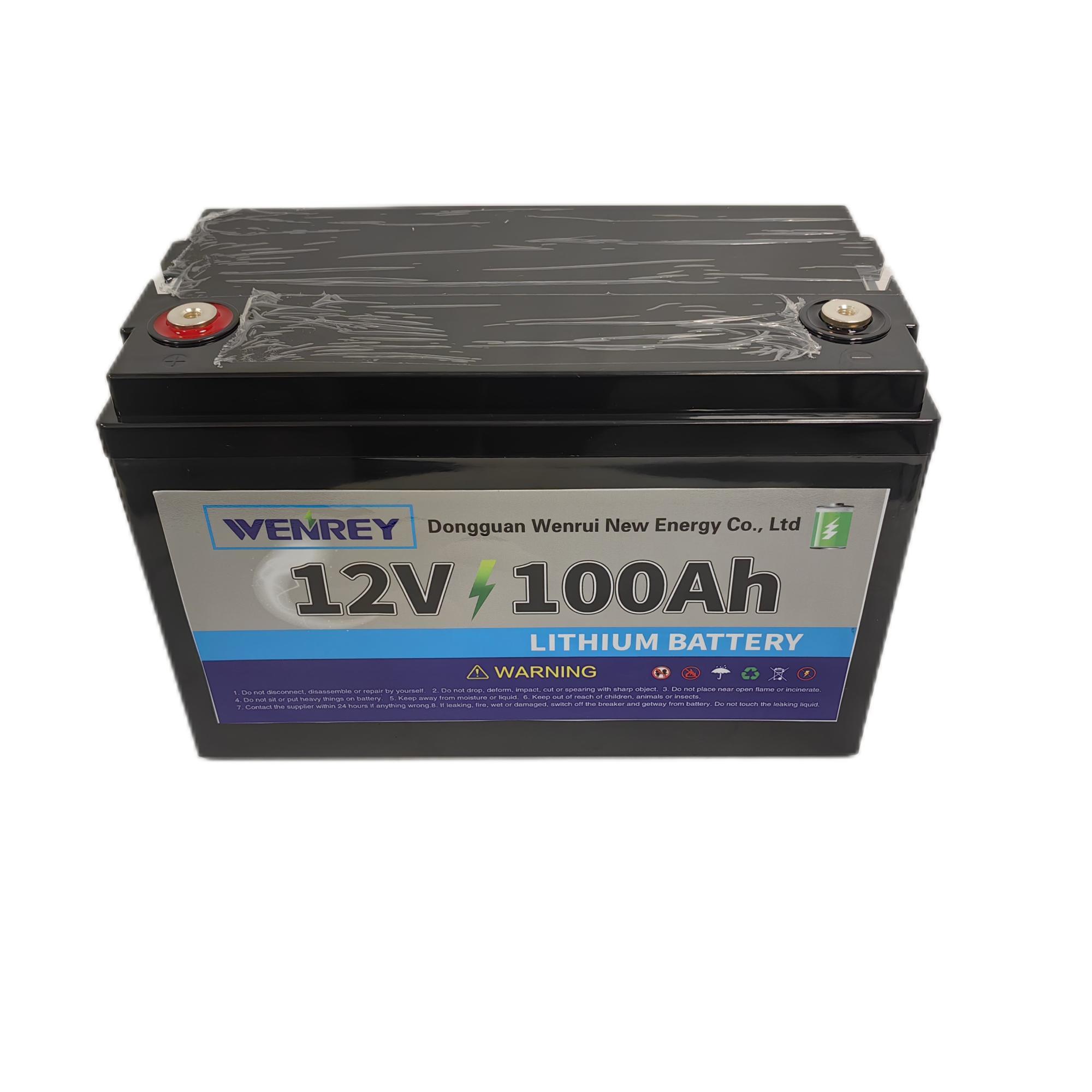 12V 100Ah Lithium Battery Solar Energy Storage for Solar-Powered RV WENREY