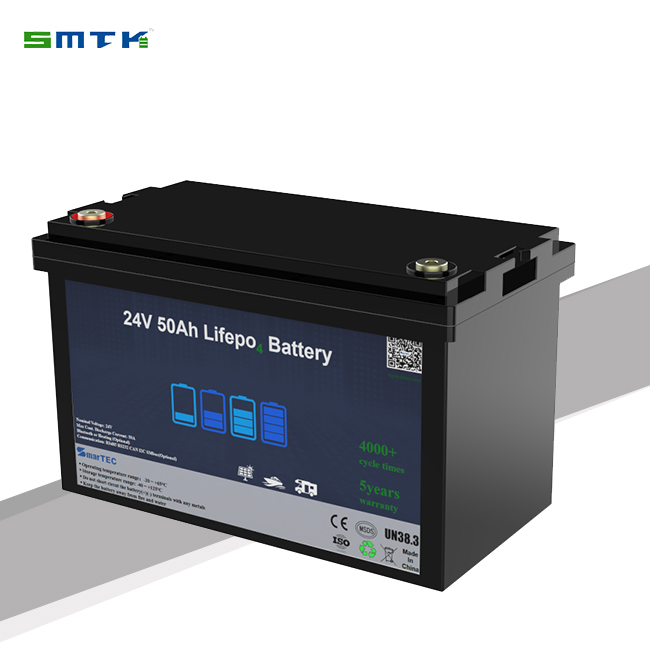 24V 50AH RV Batteries High Energy Density Long Cycle Life Environmental Friendly for Renewable Energy Systems SmarTEC
