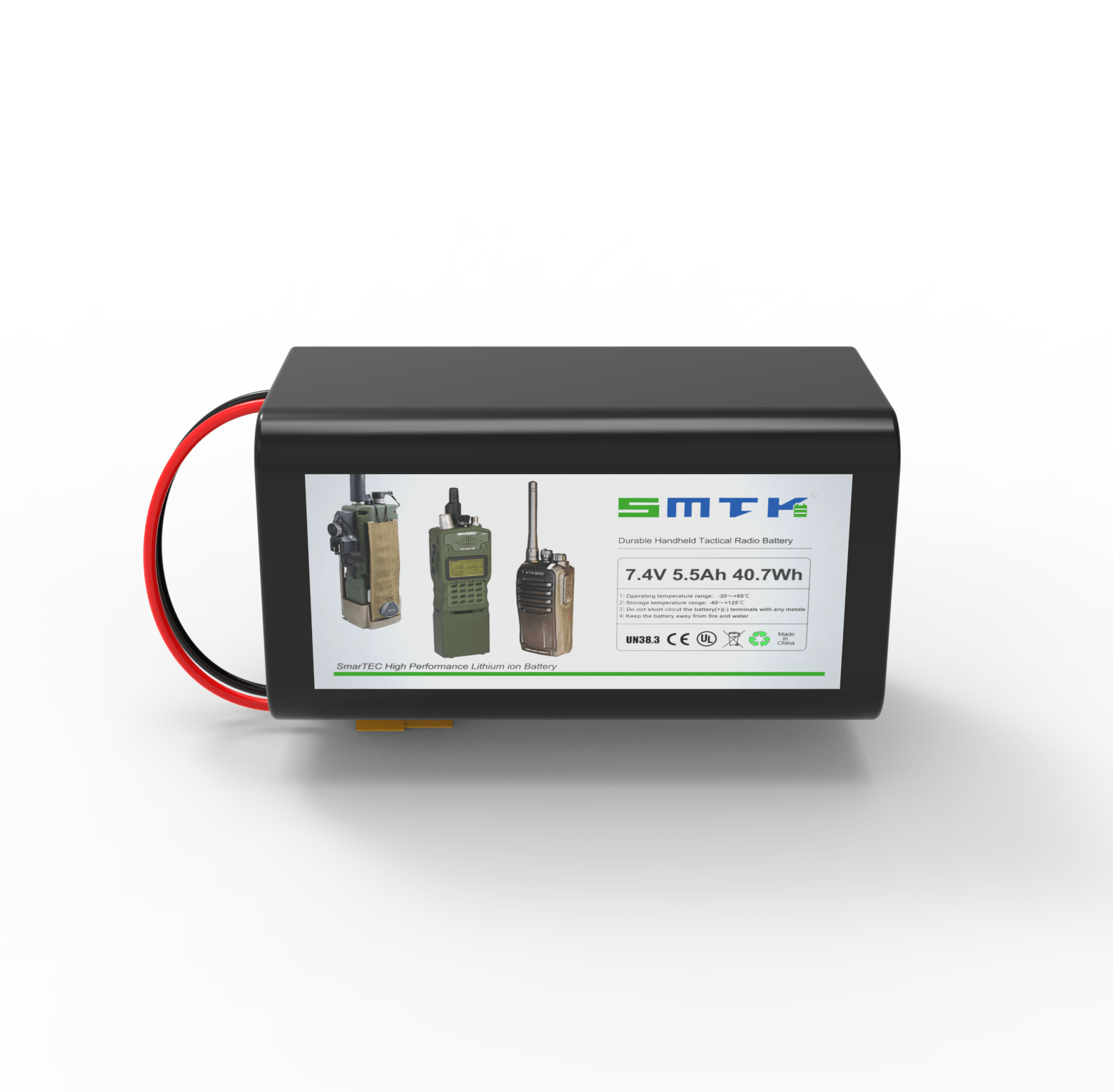 7.4V 5500mAh Lithium Battery Long-Lasting Multiband Inter Team Radio Power Supply