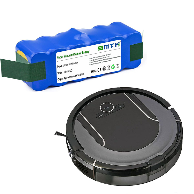 14.4V 4400mAh Robot Vacuum Replacement Battery Long-Lasting Li-ion Power for Roomba Braava Models SmarTEC