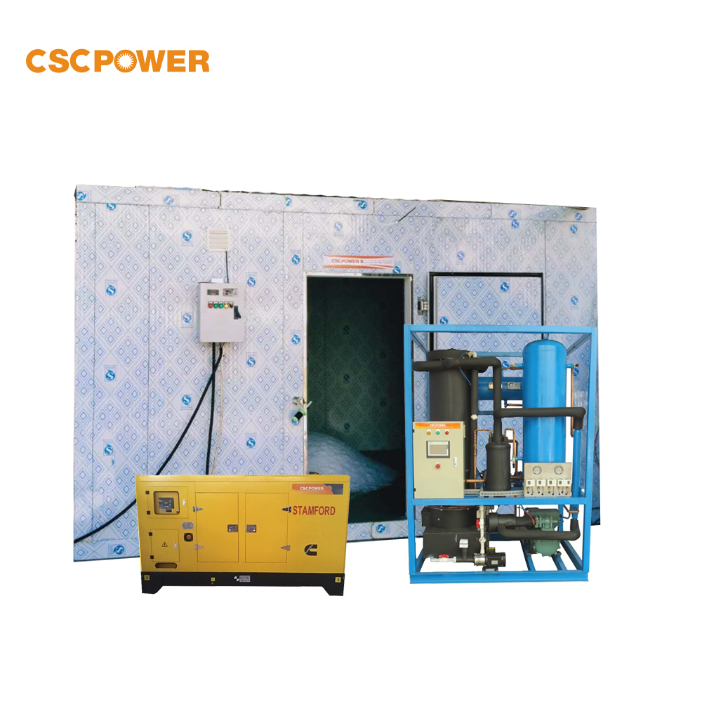 Solar Tube Ice Machine 1T/24Hrs Industrial Grade Beverage Cooling Hotel Use CSCPOWER