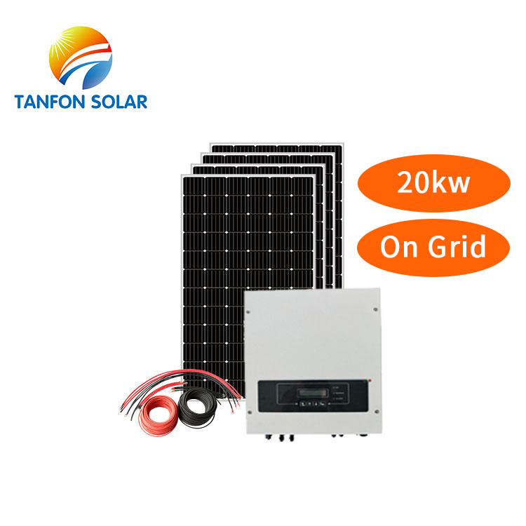PV Diesel Hybrid Power System 20kVA with Battery Storage 24/7 Off-Grid On-Grid Solution for Residential Commercial Industrial Use Tanfon
