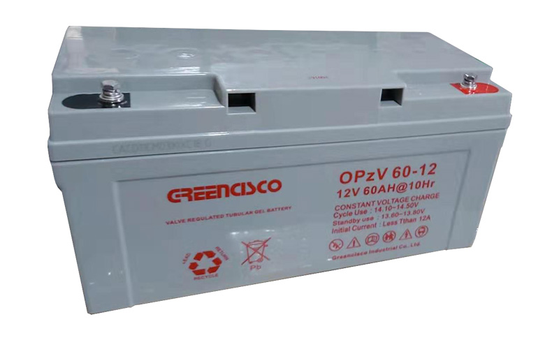 OPzV Tubular Gel Battery 12V Long Cycle Life 2000 Cycles Deep Discharge 80% DOD Solar Wind UPS Telecom Applications