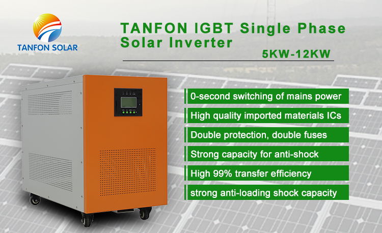 Solar Generator 10KWS Off-Grid Home System with 12V 200AH Gel Battery for Residential Industrial Use Tanfon