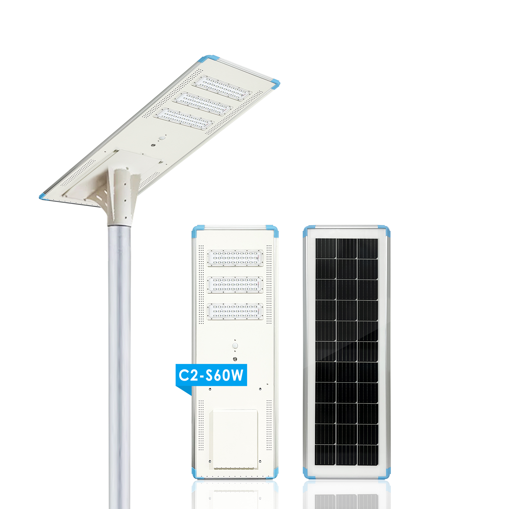 Solar Street Light 60W High-Efficiency Outdoor Lighting Solution for Roadway Illumination