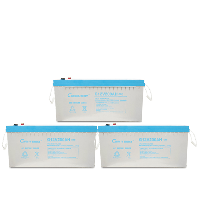 Gel Battery 12V 200Ah Deep Cycle Energy Storage System for Solar Power Backup