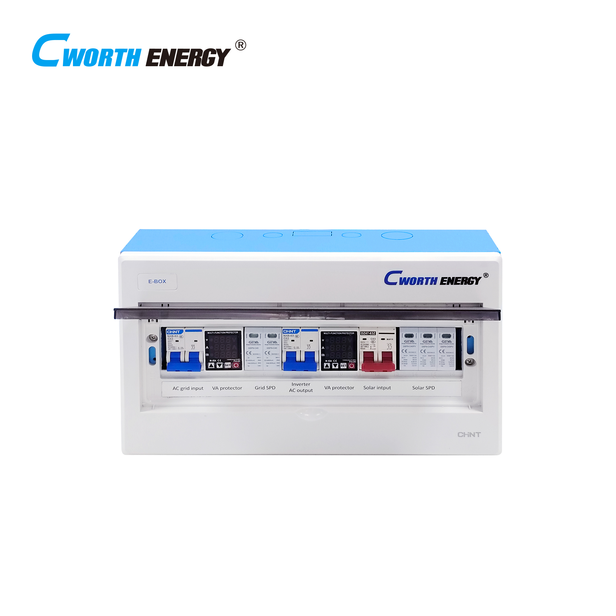 Energy Storage E-BOX AC 220V 63A IP30 Protection for Solar Power Systems Cworth