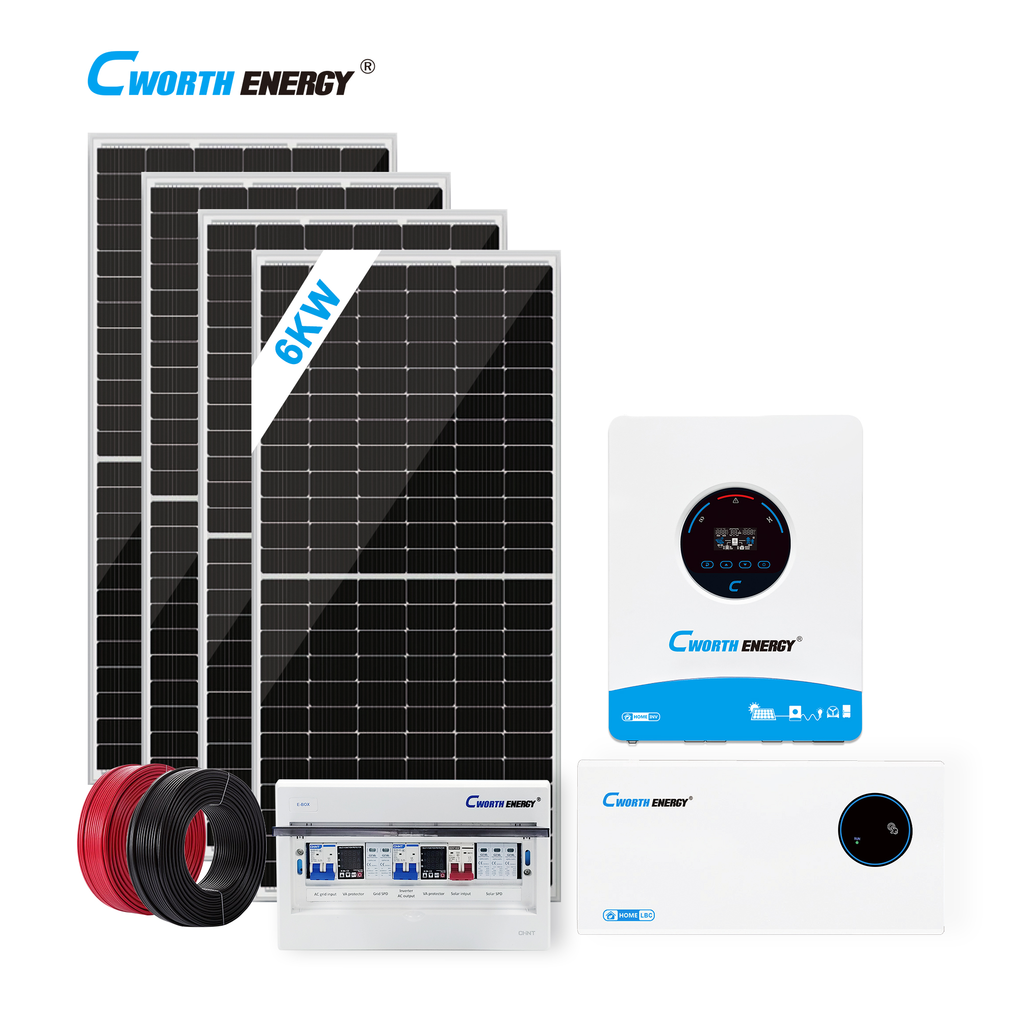 6KW Off-Grid Solar System 6KVA LBC-48200C 48V 10KWH Residential Energy Storage Solution for Home Power Backup