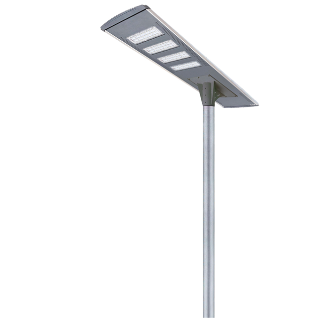 Solar Street Light 80W All-in-One Solar-Powered Outdoor Lighting System for Roadway Illumination
