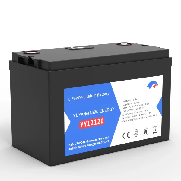 12.8V 120AH Plastic Case LiFePO4 Battery 1.54Kwh High-Capacity Long-Life for Energy Storage Systems Yuyang