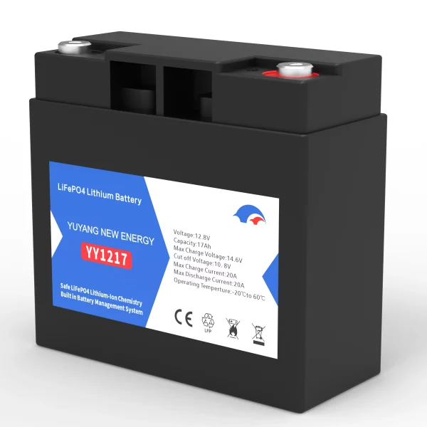 12.8V 17AH Plastic Case LiFePO4 Battery High Cycle Life, Stable Performance for Energy Storage and Backup Power Systems Yuyang