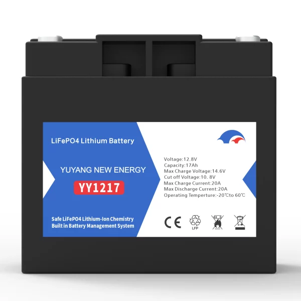 12.8V 17AH Plastic Case LiFePO4 Battery High Cycle Life, Stable Performance for Energy Storage and Backup Power Systems Yuyang