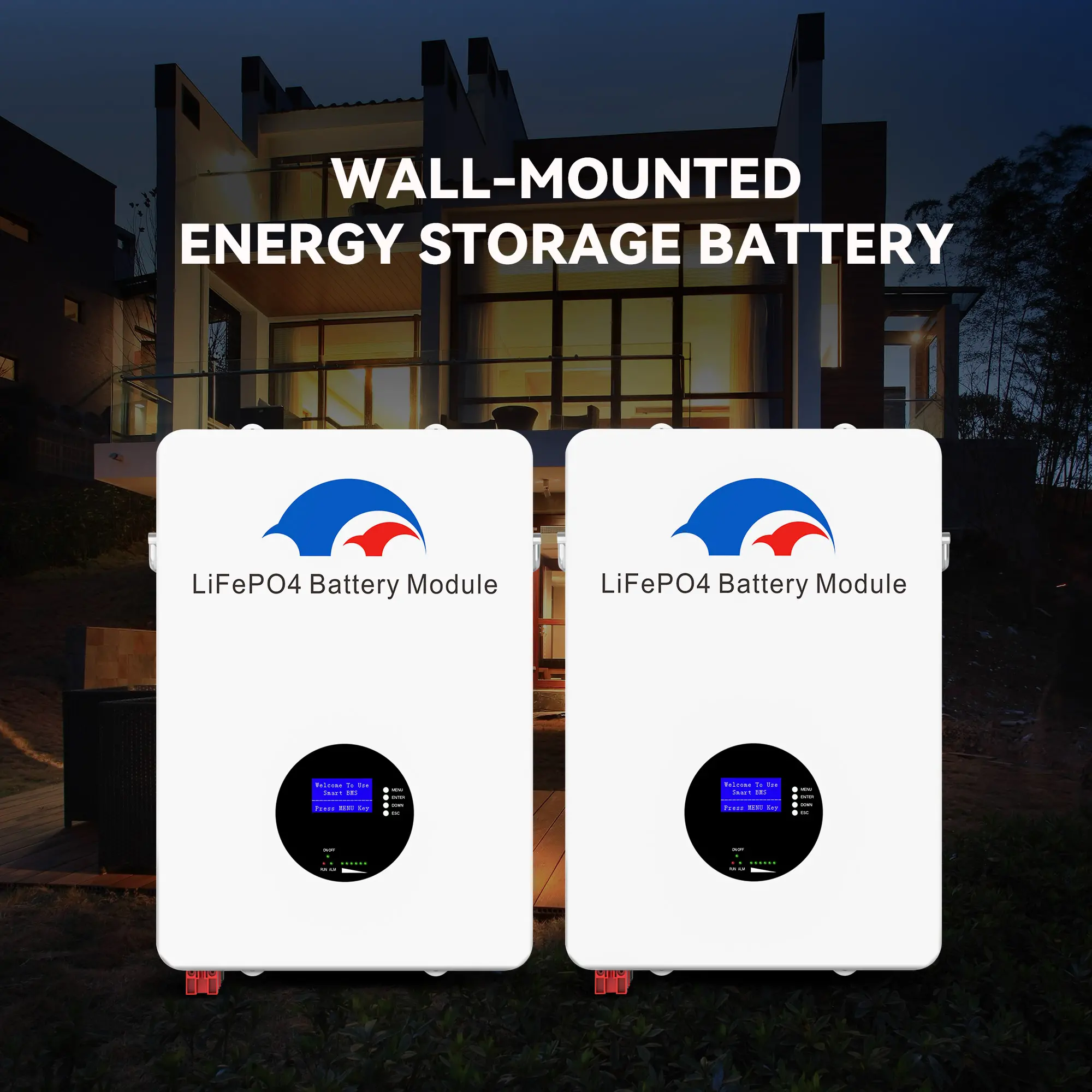 51.2V 100AH Wall Mount LiFePO4 Battery High-Capacity Energy Storage for Solar & Off-Grid Systems YY