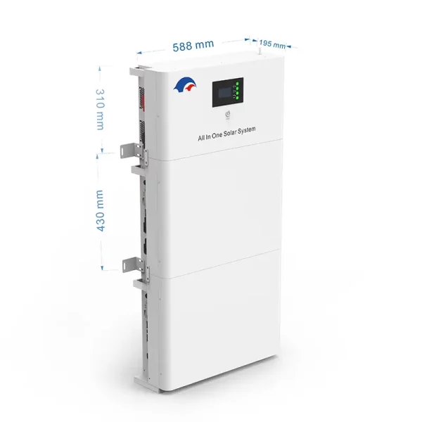 4.80Kwh 3.5/5.5KW Stack All In One LiFePO4 Battery 48V 100Ah Off-Grid Solar Energy Storage System Yuyang