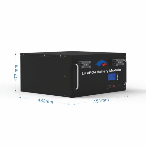 51.2V 50AH Rack Mount LiFePO4 Battery 2.56Kwh High-Density Energy Storage for Solar Backup Power YY4850HR