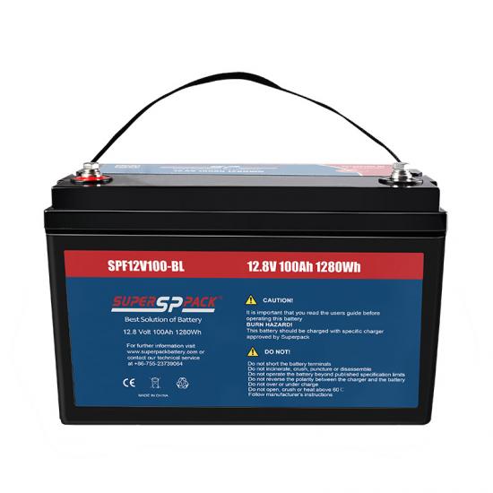 12V Deep Cycle Marine Battery 100Ah LiFePO4 for Solar RV and Electric Vehicles