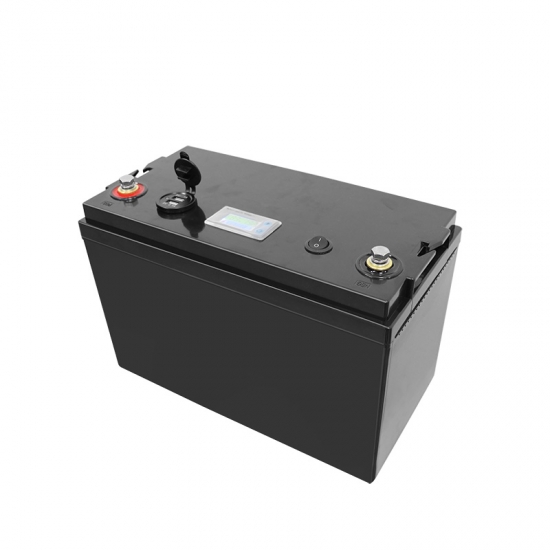 Superpack 12V100Ah LiFePO4 Battery with USB Outputs and LCD Display - Portable Power Solution for Outdoor and Emergency Use