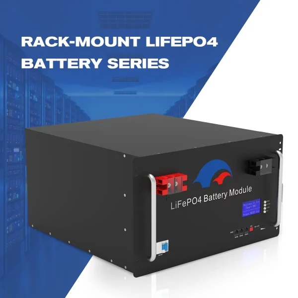 51.2V 100AH Rack Mount LiFePO4 Battery High-Density Energy Storage for Solar & Telecom Applications