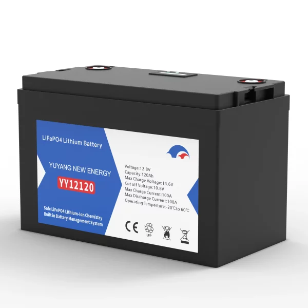 12.8V 120AH Plastic Case LiFePO4 Battery 1.54Kwh High-Capacity Long-Life for Energy Storage Systems Yuyang