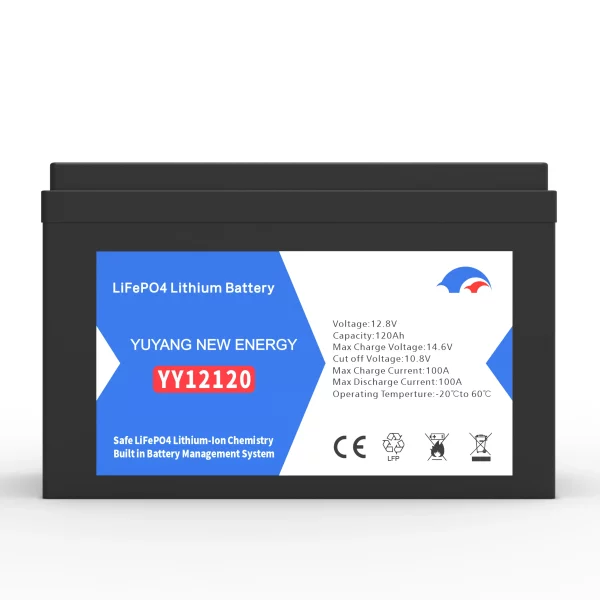 12.8V 120AH Plastic Case LiFePO4 Battery 1.54Kwh High-Capacity Long-Life for Energy Storage Systems Yuyang